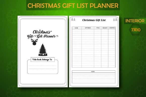 Download Christmas Gift List Planner Interior - Christmas Collection