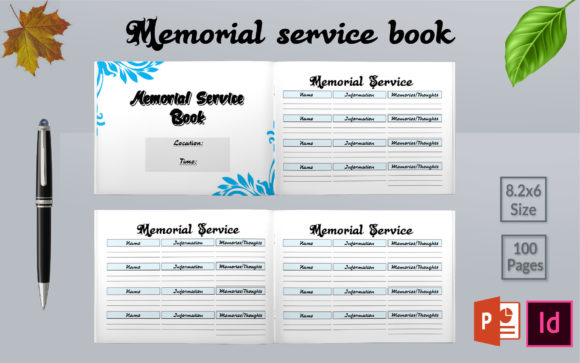 Download Memorial Service Guest Book KDP Interior - Memorial service Collection